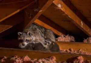 Raccoons in attic Vancouver background